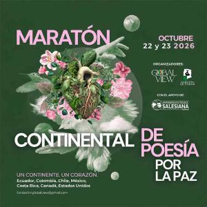 Afiche de la Maratón continental de poesía por la Paz